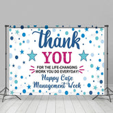 Aperturee - Aperturee Happy Case Management Blue Dots Thank You Backdrop